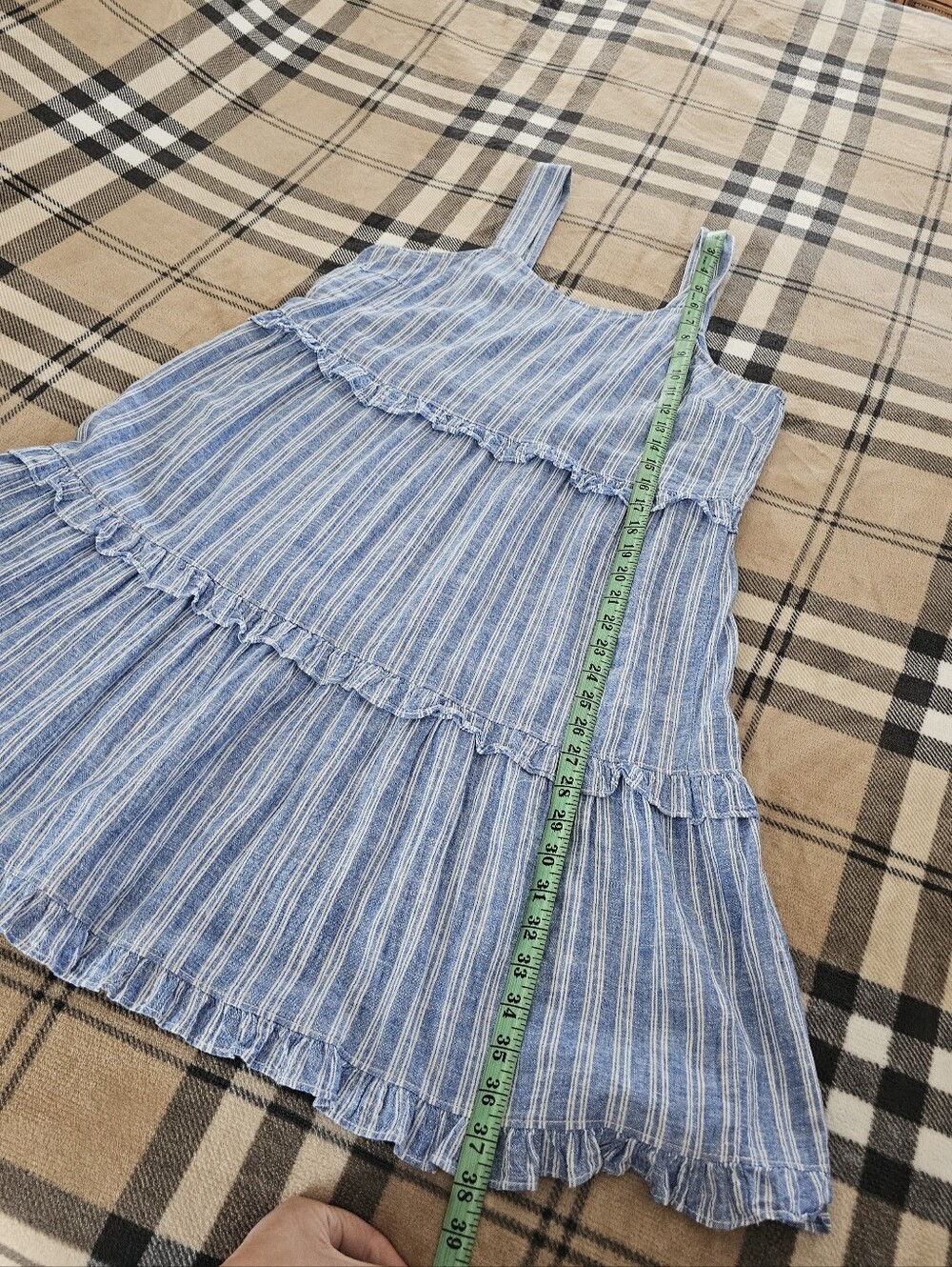 Blue Striped Tiered Sundress - Lightweight Summer Dress - Picture 8 of 8